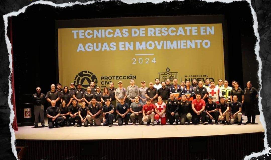 REALIZAN CURSO NACIONAL DE RESCATE EN AGUAS EN MOVIMIENTO EN ALLENDE, NUEVO LEÓN