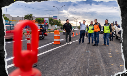 SAMUEL GARCÍA REABRE CARRIL CENTRAL EN AVENIDA MIGUEL DE LA MADRID