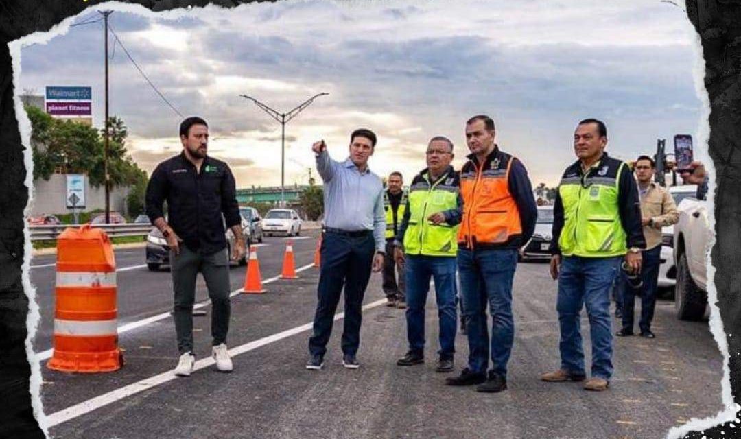 LIBERAN CARRIL CENTRAL DE AVENIDA MIGUEL DE LA MADRID TRAS OBRAS EN PUENTE BONIFACIO SALINAS