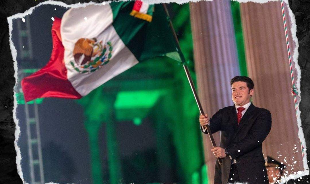 SAMUEL GARCÍA CELEBRA GRITO DE INDEPENDENCIA EN NUEVO LEÓN COMPAÑADO DE MILES DE NEOLONESES