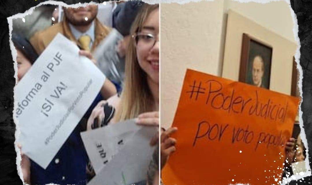 PROTESTAS DE TRABAJADORES DEL PODER JUDICIAL PARALIZAN CENTRO DE MONTERREY