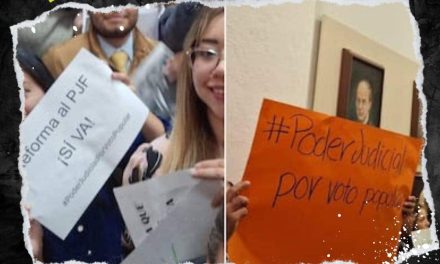 PROTESTAS DE TRABAJADORES DEL PODER JUDICIAL PARALIZAN CENTRO DE MONTERREY