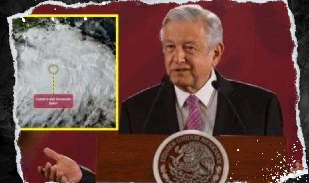 AMLO ADVIERTE SOBRE HURACÁN JOHN QUE AMENAZA CON CATEGORÍA 3 A LA COSTA MEXICANA