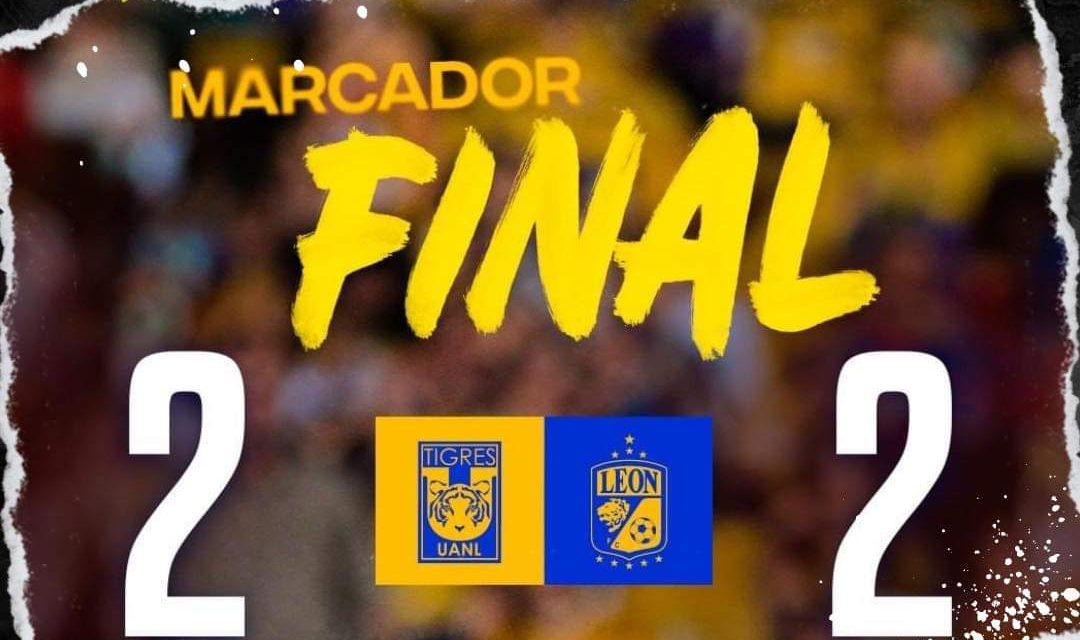 SALVA TIGRES EL EMPATE ANTE EL LEÓN CON GOL DE BRUTETTA EN ÚLTIMO MINUTO 