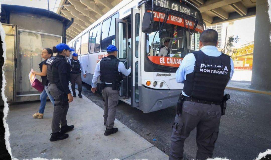 IMPLEMENTAN OPERATIVO DE SEGURIDAD EN EL TRANSPORTE PÚBLICO DE MONTERREY