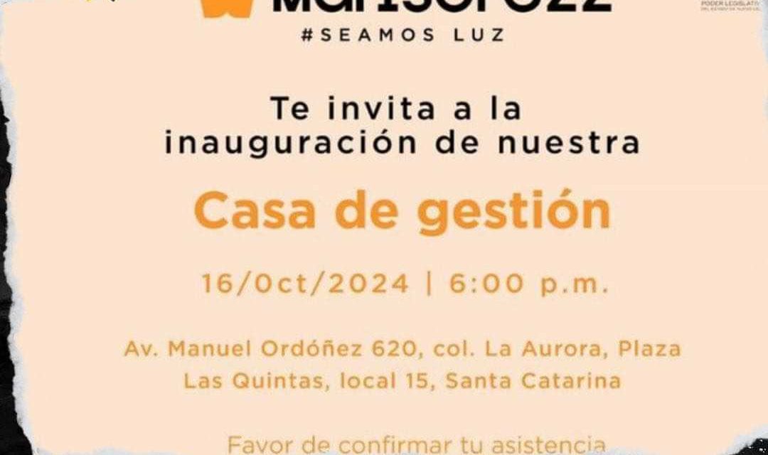 LA DIPUTADA MARISOL GONZÁLEZ INAUGURÓ UNA CASA DE GESTIÓN EN SANTA CATARINA