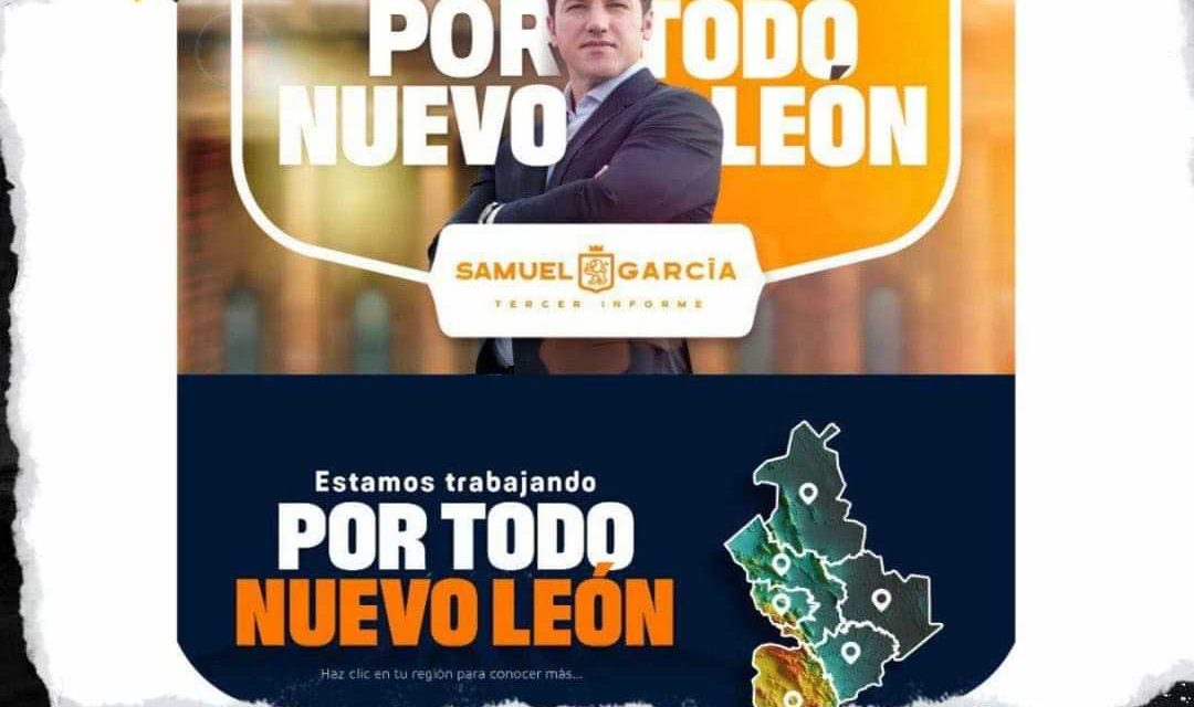 EL GOBERNADOR SAMUEL GARCÍA, REFRENDA SU COMPROMISO CON LA TRANSPARENCIA E INVITA A DESCARGAR SU 3ER. INFORME 