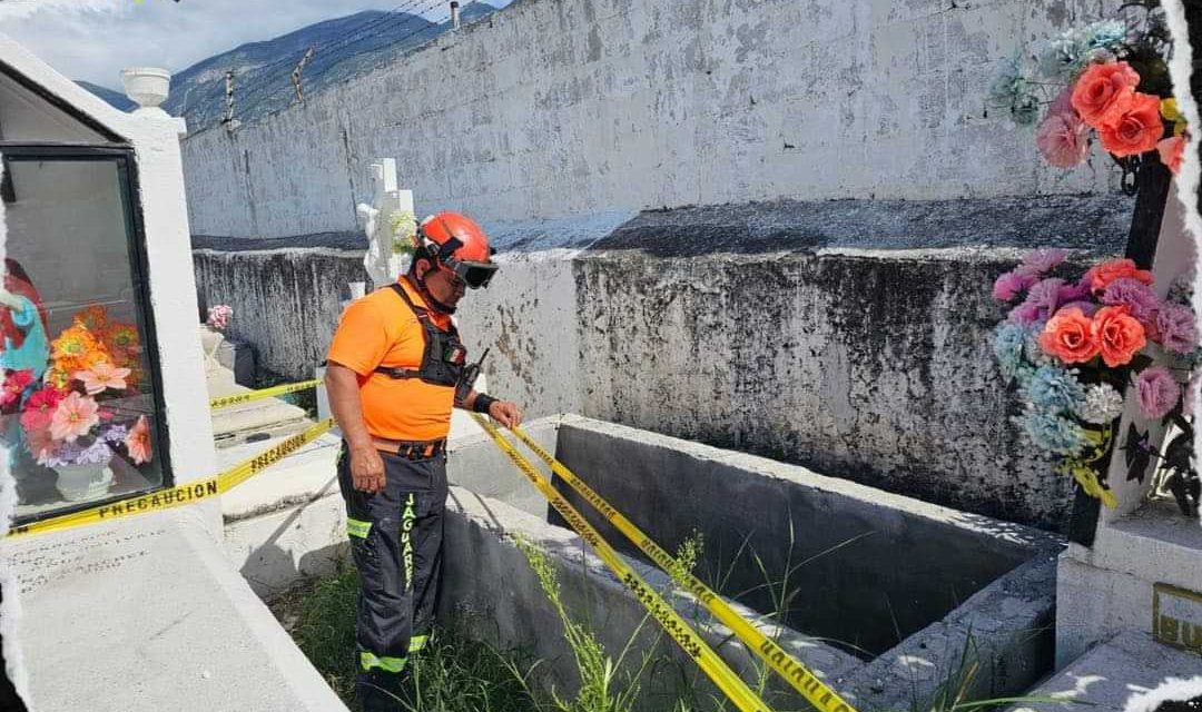 EL ALCALDE JESÚS NAVA Y PROTECCIÓN CIVIL REALIZAN OPERATIVO DE SEGURIDAD EN PANTEONES DE SANTA CATARINA