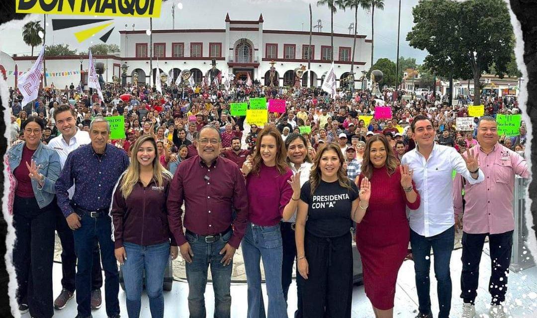 ENCABEZAN ANDRÉS MIJES Y CLARA LUZ FLORES ASAMBLEA MORENISTA EN ESCOBEDO 