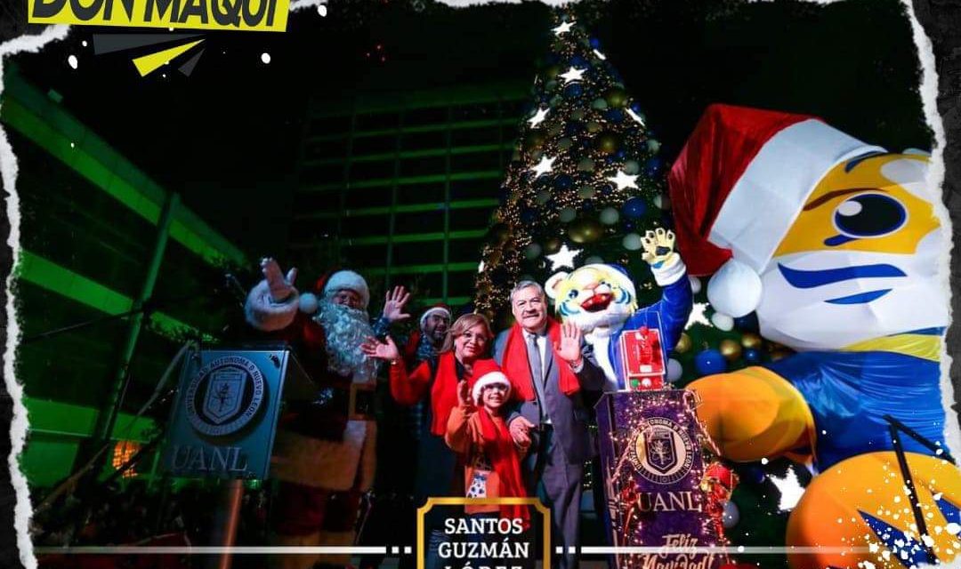 SANTOS GUZMÁNDA INICIO A LAS FIESTAS DECEMBRINAS CON EL ENCENDIDO DEL PINO NAVIDEÑO EN LA UANL