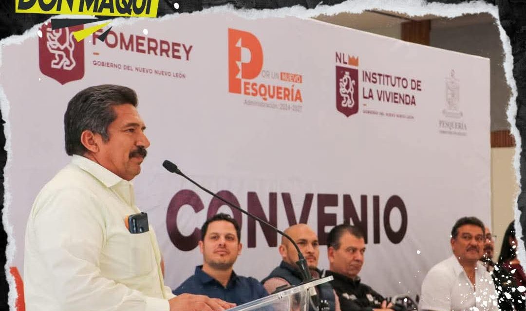 FRANCISCO ESQUIVEL FIRMA CONVENIO CON INSTITUTO DE LA VIVIENDA PARA BENEFICIO DE PESQUERÍA 