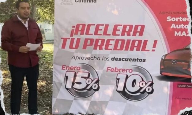 JESÚS NAVA RIFARÁ SEIS AUTOS PARA PREMIAR PAGO PUNTUAL DEL PREDIAL EN SANTA CATARINA