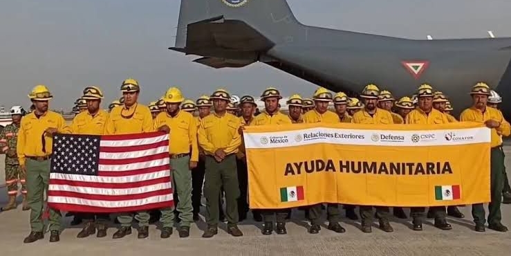 REGRESA A MÉXICO LA BRIGADA CEHUI TRAS COMBATIR INCENDIOS EN CALIFORNIA