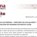 MORENA ARRANCA CON EL PROCESO DE AFILIACIÓN EN NUEVO LEÓN