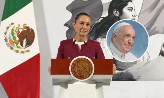 CLAUDIA SHEINBAUM EXPRESA SU APOYO AL PAPA FRANCISCO ANTE SU ESTADO DE SALUD