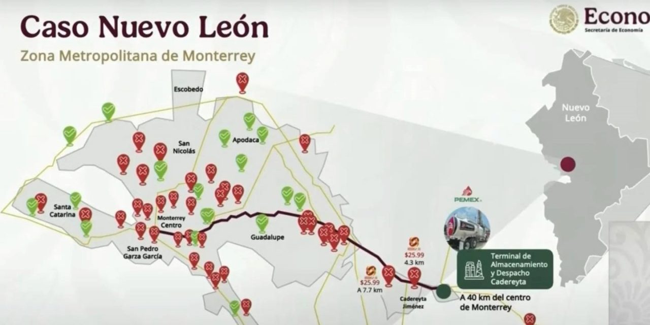 PROFECO EXHIBE A GASOLINERAS DE NUEVO LEÓN POR PRECIOS ELEVADOS EN VENTA DE GASOLINA REGULAR