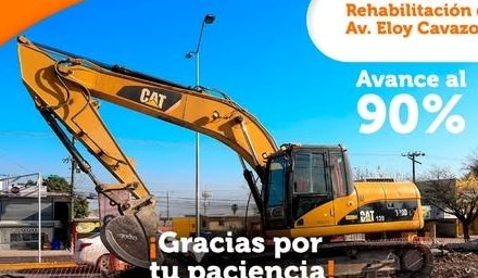 HÉCTOR GARCÍA GARCÍA RESALTA AVANCE DEL 90% EN REHABILITACIÓN DE AV. ELOY CAVAZOS