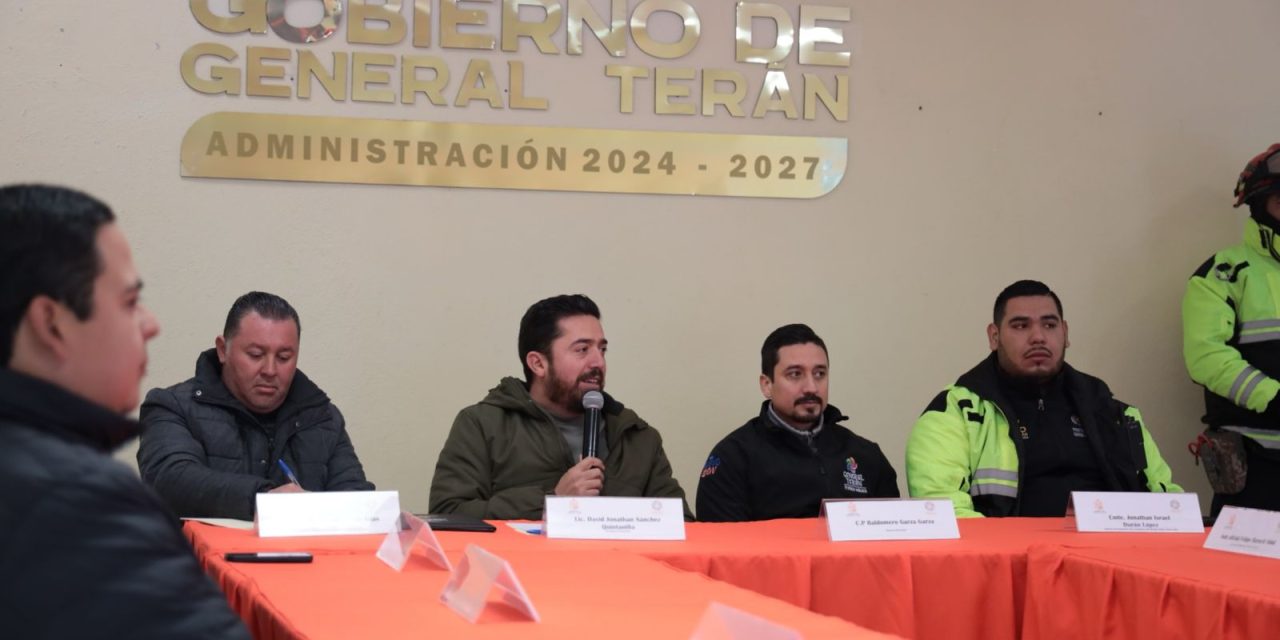 DAVID SÁNCHEZ ENCABEZA CONSEJO MUNICIPAL DE PROTECCIÓN CIVIL EN GENERAL TERÁN