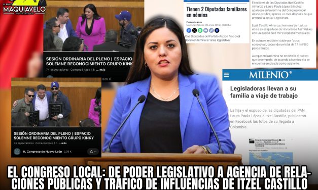 EL CONGRESO LOCAL: DE PODER LEGISLATIVO A AGENCIA DE RELACIONES PÚBLICAS Y TRÁFICO DE INFLUENCIAS DE ITZEL CASTILLO