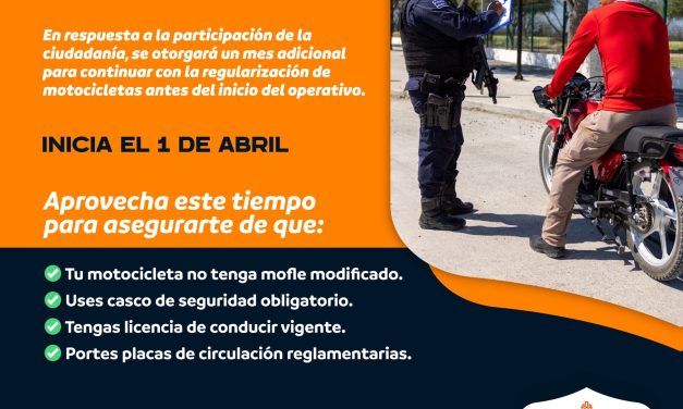DAVID SÁNCHEZ OTORGA PRÓRROGA PARA LA REGULARIZACIÓN DE MOTOCICLETAS EN GENERAL TERÁN