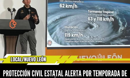 PROTECCIÓN CIVIL ESTATAL ALERTA POR TEMPORADA DE CICLONES EN NUEVO LEÓN