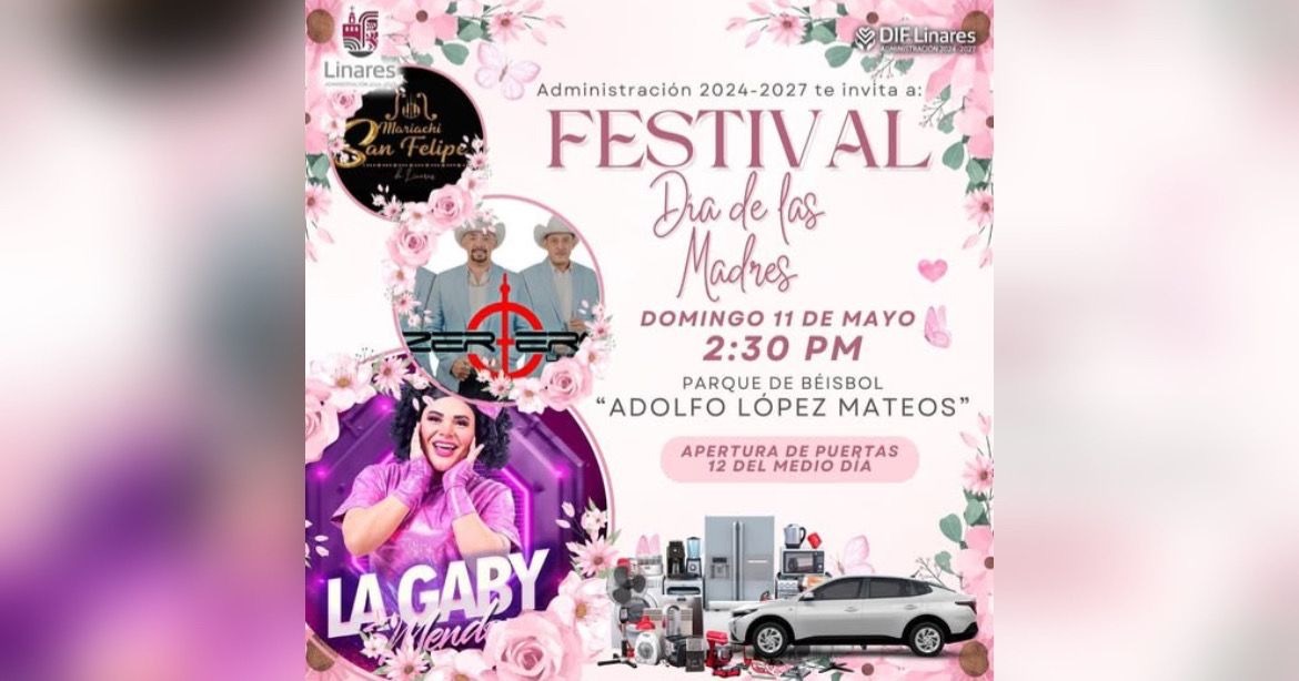 GERARDO GUZMÁN INVITA A CELEBRAR A LO GRANDE EL DÍA DE LAS MADRES EN LINARES
