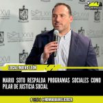 MARIO SOTO RESPALDA PROGRAMAS SOCIALES COMO PILAR DE JUSTICIA SOCIAL