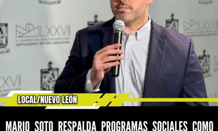 MARIO SOTO RESPALDA PROGRAMAS SOCIALES COMO PILAR DE JUSTICIA SOCIAL