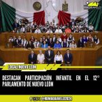 DESTACAN PARTICIPACIÓN INFANTIL EN EL 12° PARLAMENTO DE NUEVO LEÓN