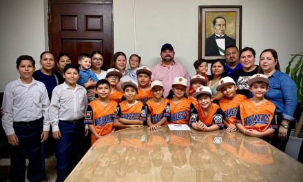 MIGUEL ÁNGEL SALAZAR DESTACA EL ENTUSIASMO DE EQUIPO INFANTIL DE BÉISBOL