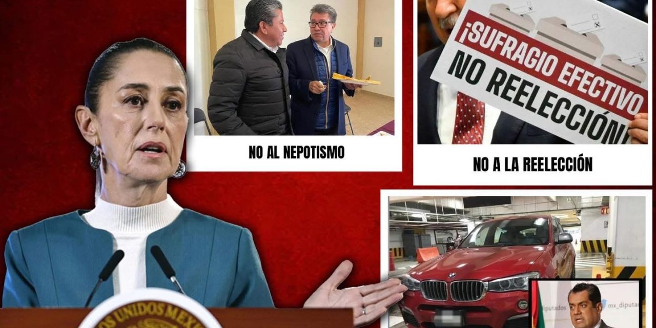 EL CONSEJO NACIONAL DE MORENA CON CLAUDIA SHEINBAUM, DE ARQUITECTA DE UNA NUEVA ERA CONTRA EL NEPOTISMO, REELECCIÓN Y “NUEVOS RICOS”