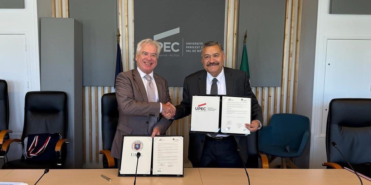 SANTOS GUZMÁN Y LA UANL FIRMAN CONVENIO CON LA UNIVERSIDAD UPEC DE FRANCIA