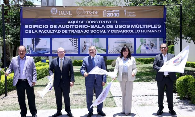 SANTOS GUZMÁN CELEBRA INICIO DE OBRA EN FACULTAD DE TRABAJO SOCIAL DE LA UANL