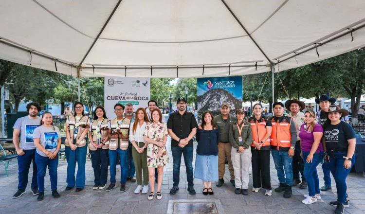 DAVID DE LA PEÑA MARROQUÍN FIRMA CONVENIO PARA IMPULSAR TURISMO RESPONSABLE EN LA CUEVA DE LA BOCA