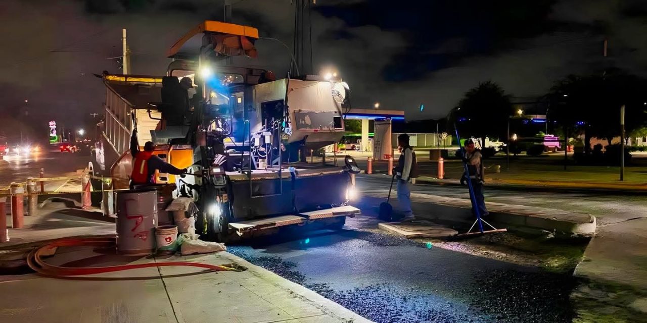 HÉCTOR GARCÍA REFUERZA INFRAESTRUCTURA CON TRABAJOS NOCTURNOS