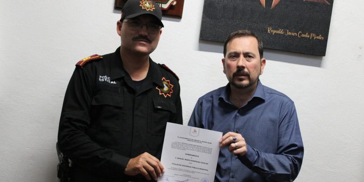 REYNALDO CANTÚ NOMBRA A MANUEL RODRÍGUEZ TITULAR DE SEGURIDAD PÚBLICA EN ABASOLO