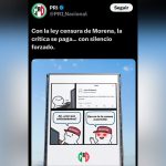 ALERTA PRI NACIONAL EN LAS REDES SOBRE LA “LEY CENSURA” DE MORENA CON UN MEME PARA CAPTAR LA ATENCIÓN CIUDADANA