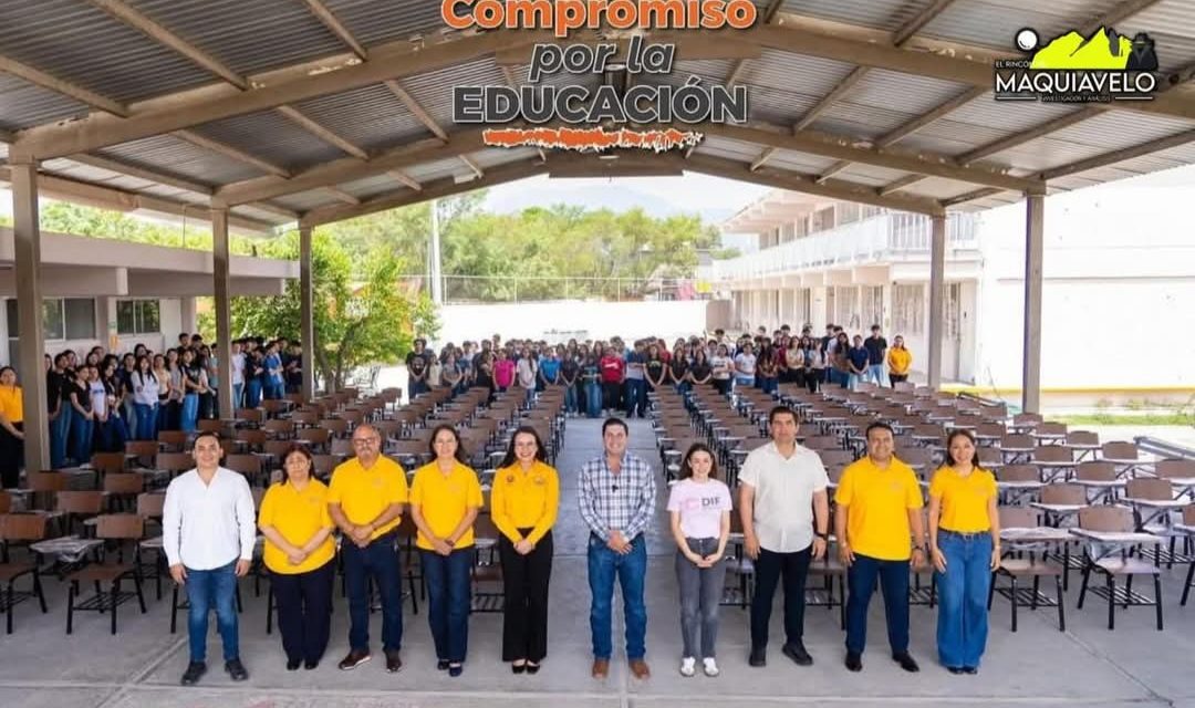 RAÚL CANTÚ GARANTIZA ESPACIOS EDUCATIVOS CON 270 BANCOS PARA PREPA 25 EN SALINAS VICTORIA