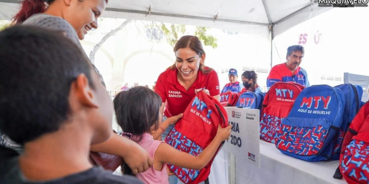 KARINA BARRÓN Y MONTERREY EXTENDIERON LA DISTRIBUCIÓN DE ÚTILES HASTA EL 31 DE JULIO