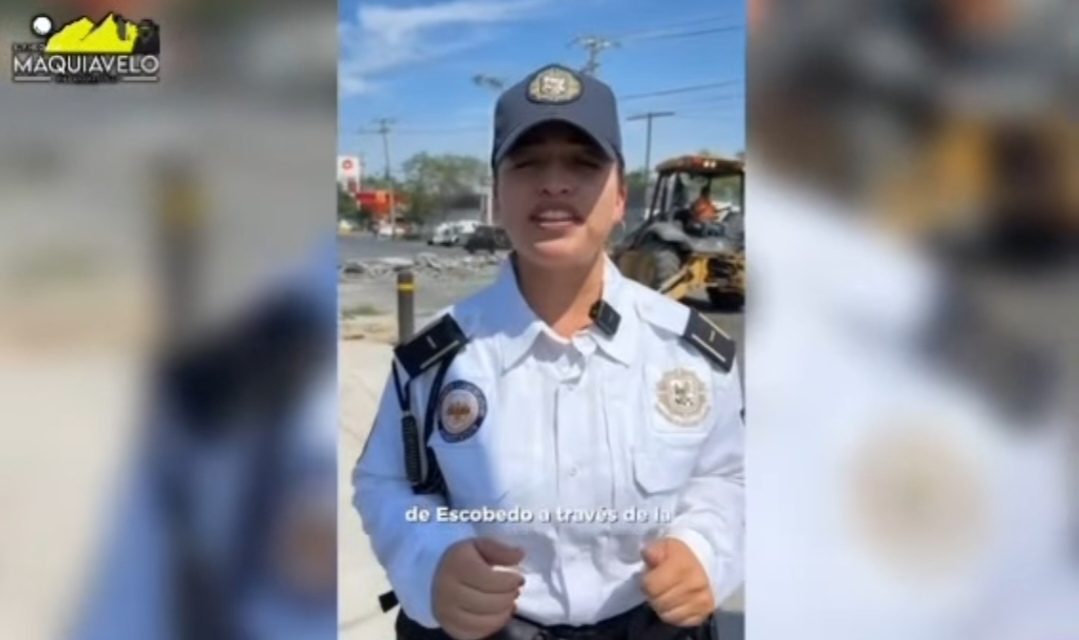 ESCOBEDO IMPLEMENTA CONTRAFLUJO PARA AGILIZAR TRÁNSITO EN OBRA VIAL