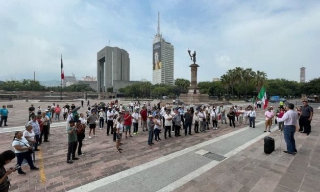 PROTESTA EN MONTERREY EXIGE ANULAR PROCESO JUDICIAL DEL 2 DE JUNIO