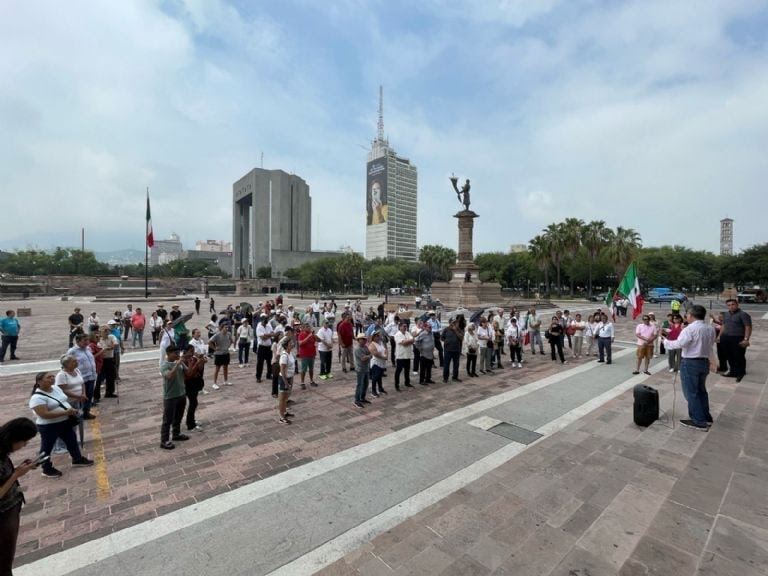 PROTESTA EN MONTERREY EXIGE ANULAR PROCESO JUDICIAL DEL 2 DE JUNIO