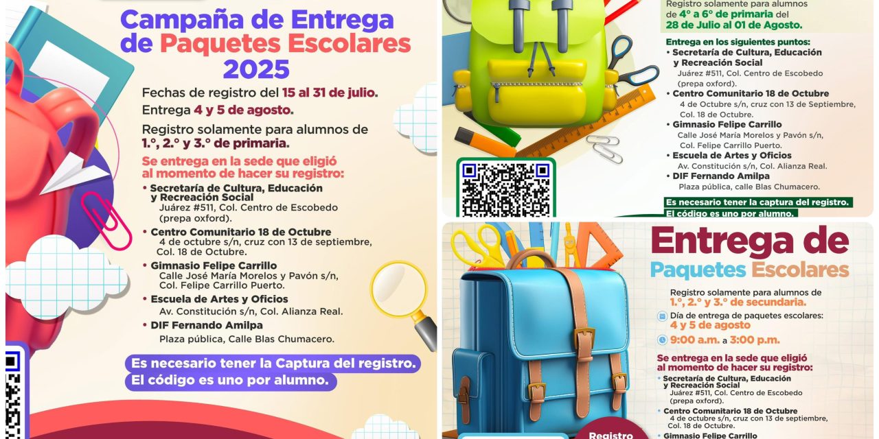 ANDRÉS MIJES ARRANCA ENTREGA DE PAQUETES ESCOLARES 2025 EN ESCOBEDO