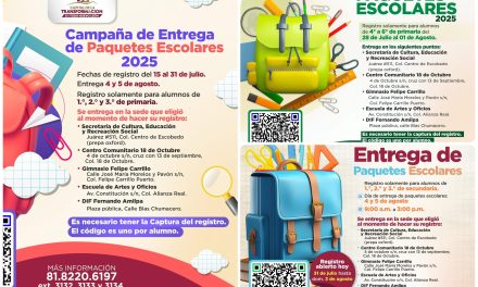ANDRÉS MIJES ARRANCA ENTREGA DE PAQUETES ESCOLARES 2025 EN ESCOBEDO