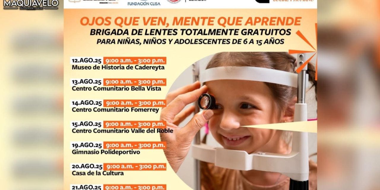 CARLOS RODRÍGUEZ “EL CUATE” LANZA BRIGADA GRATUITA DE LENTES EN CADEREYTA