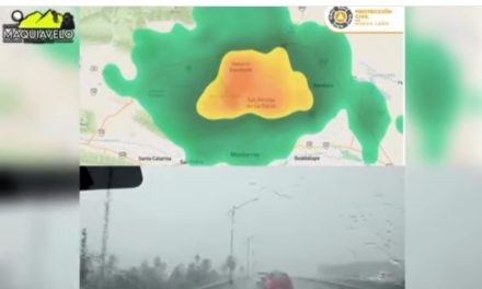 PROTECCIÓN CIVIL DE NUEVO LEÓN REPORTA LLUVIAS Y VIENTOS EN EL ÁREA METROPOLITANA