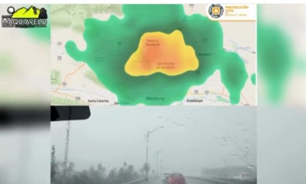 PROTECCIÓN CIVIL DE NUEVO LEÓN REPORTA LLUVIAS Y VIENTOS EN EL ÁREA METROPOLITANA