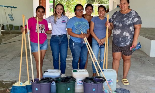 AILE TAMEZ ENTREGA APOYOS PARA MEJORAR ESCUELAS Y EXIGE PRIORIDAD EN LA EDUCACIÓN