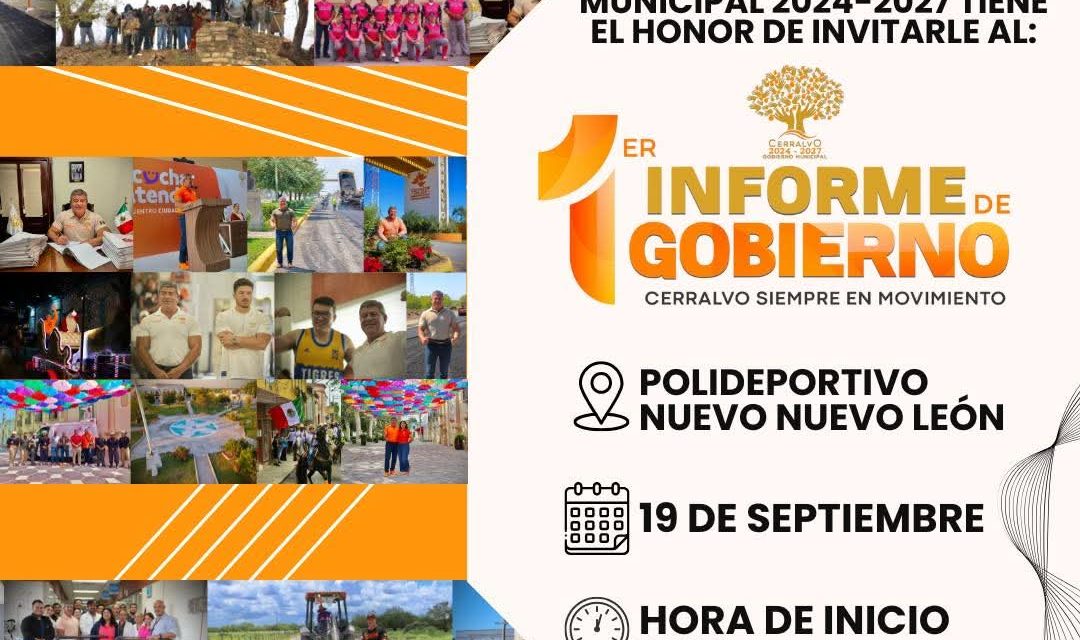 BALTAZAR MARTÍNEZ INVITA A SU 1ER INFORME DE GOBIERNO EN CERRALVO