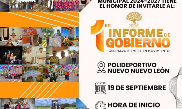 BALTAZAR MARTÍNEZ INVITA A SU 1ER INFORME DE GOBIERNO EN CERRALVO